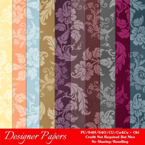 Healthy Lifestyle Colors A4 Size Digital Floral Paper Backgrounds