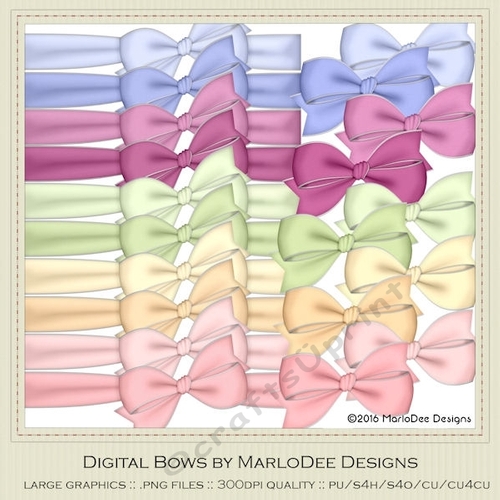 Hugging My Baby Colors Digital Bows pkg 1
