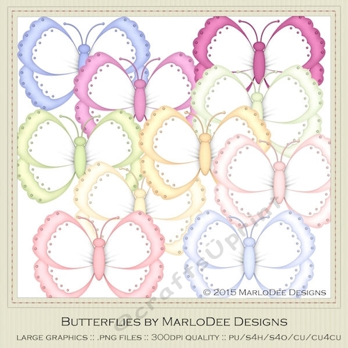 Hugging My Baby Colors Digital Butterflies pkg 1