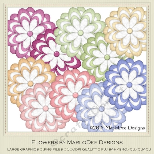 Hugging My Baby Colors Digital Flowers pkg 3