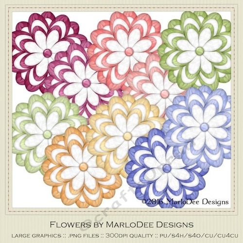 Hugging My Baby Colors Digital Flowers pkg 4