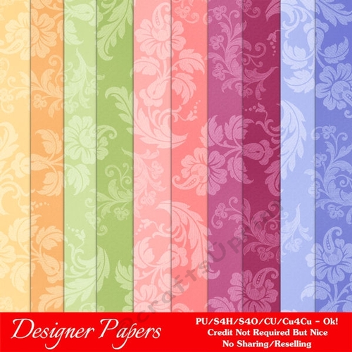Hugging My Baby Colors Pretty Floral Paper A4 size Backgrounds