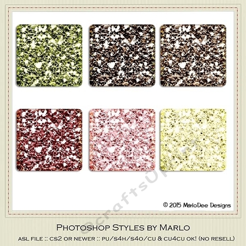 Ice Cream Sundae Colors Glitter Photoshop Styles