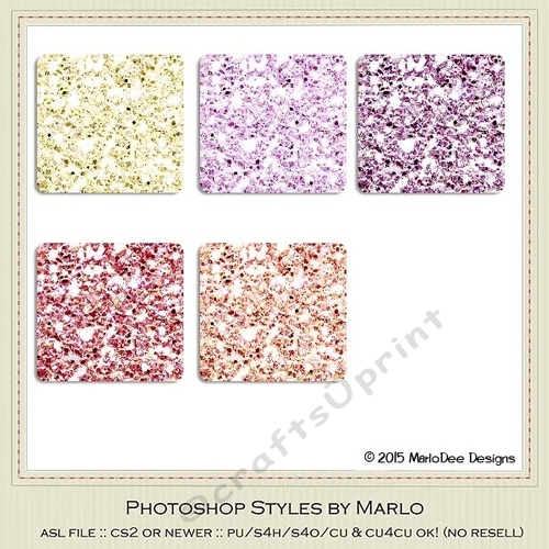 Macroon Hues 1 Colors Glitter Photoshop Style