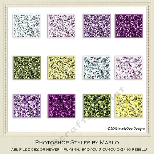 Spring Colors 4 Glitter & Marlo Glitter Photoshop Styles