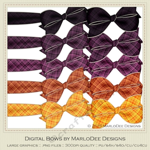 Halloween Colors 1 Digital Bows pkg 3