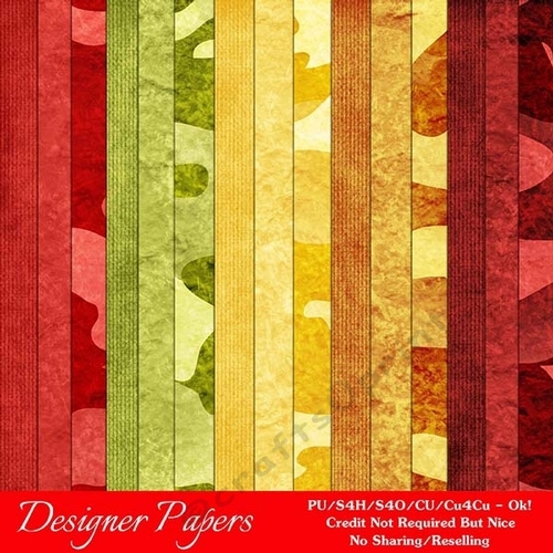 Fall Season Colors 1 A4 Size Camouflague Pattern