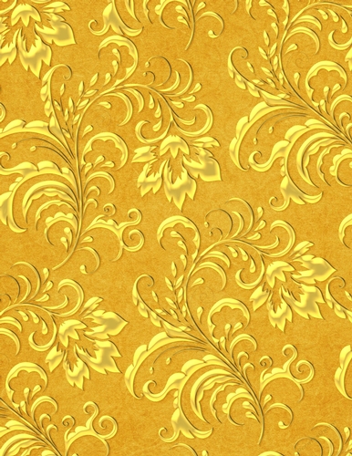 Golden with Golden Floral Tin Look Pattern A4 Size Background {FC1}