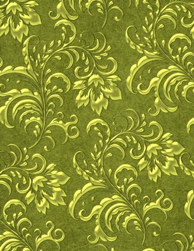 Green with Green Floral Tin Look Pattern A4 Size Background {FC1}