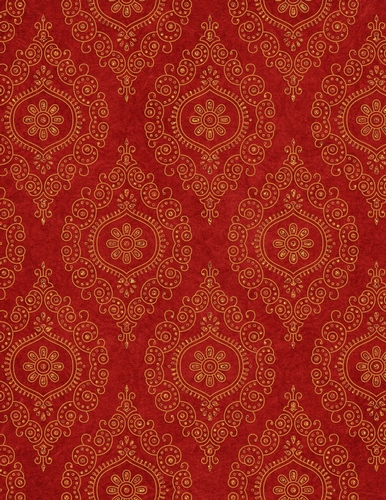 Elegant Red with Glitter Look Moroccan Pattern A4 Size Background {FC1}