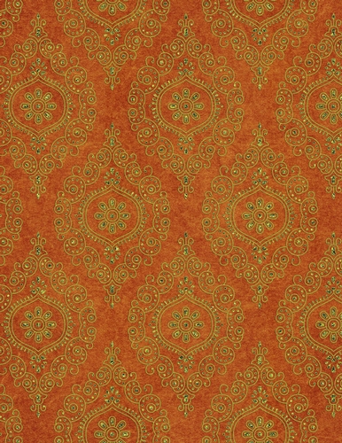 Elegant Copper with Glitter Look Moroccan Pattern A4 Size Background {FC1}