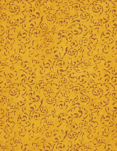Elegant Golden with Glitter Vine Leaves Pattern A4 Size Background {FC1}