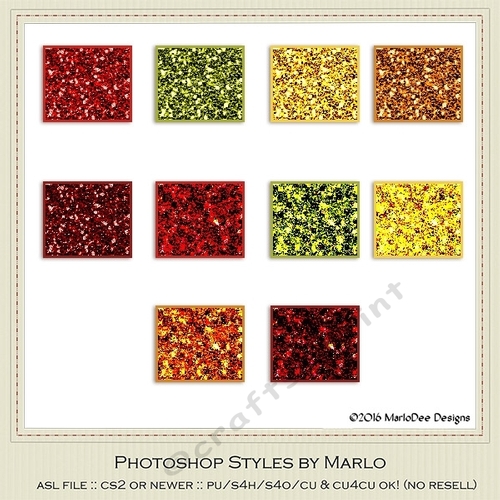 Fall Season Colors 1 Glitter Photoshop Styles