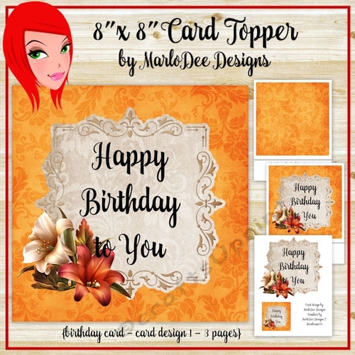 Golden Color Autumn Happy Birthday to You 8x8 Mini Kit {BT}