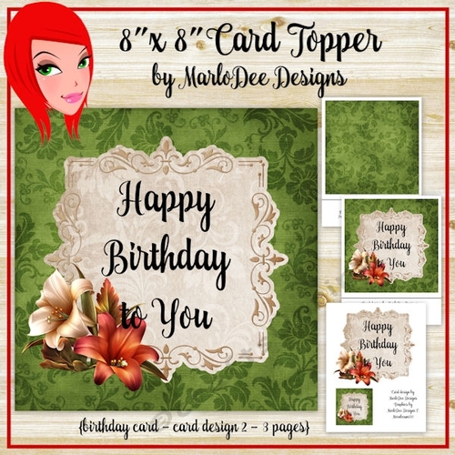 Green Color Autumn Happy Birthday to You 8x8 Mini Kit {BT}