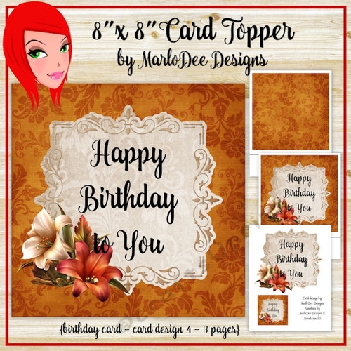 Copper Color Autumn Happy Birthday to You 8x8 Mini Kit {BT}