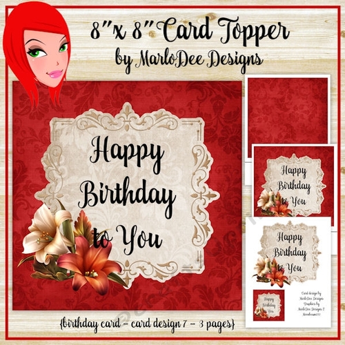 Red Color Autumn Happy Birthday to You 8x8 Mini Kit {BT}