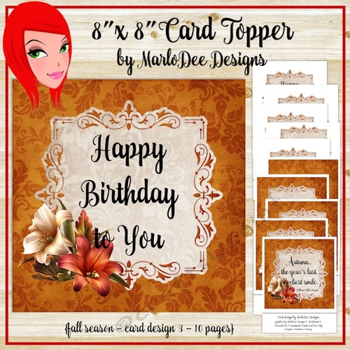 Copper Color 8x8 Autumn, Thanksgiving, Birthday and Blank Card Kit {BT}