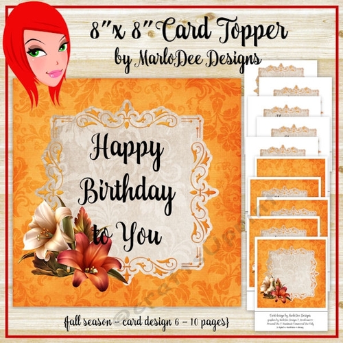 Golden Color 8x8 Autumn, Thanksgiving, Birthday and Blank Card Kit {BT}