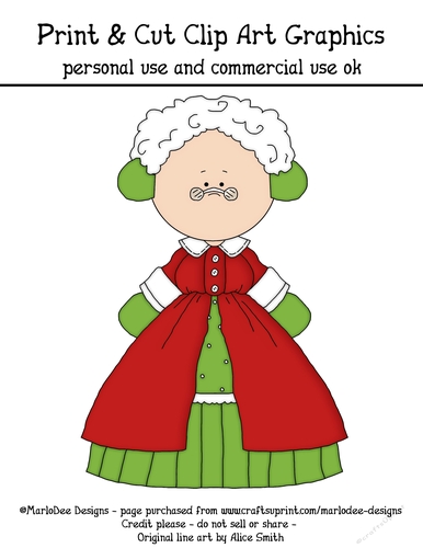 Mrs Claus Clip Art Graphic 