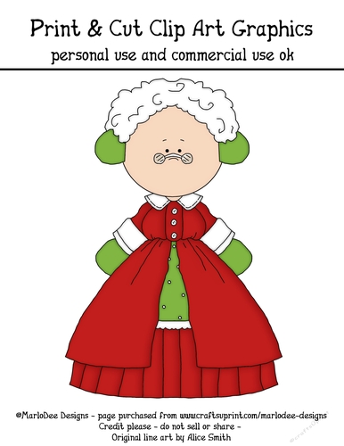Mrs Claus Clip Art Graphic - design 2