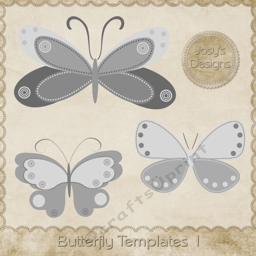 Butterflies Themed Layered Templates pkg 1