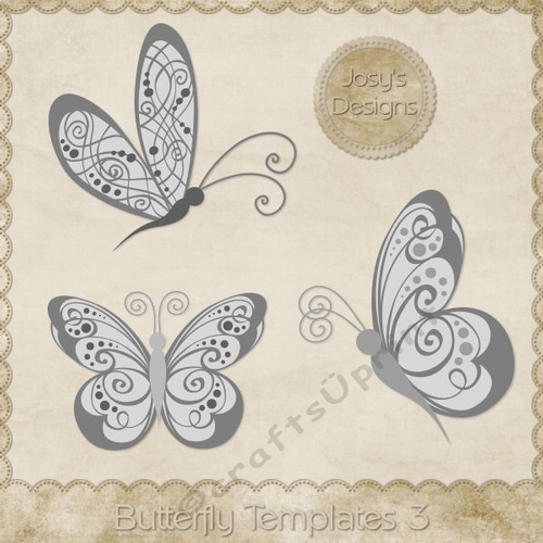 Butterflies Themed Layered Templates pkg 3