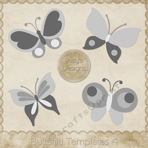 Butterflies Themed Layered Templates pkg 4