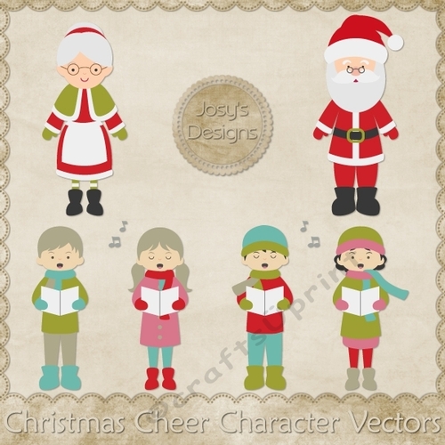 Christmas Cheer Characters Themed Layered Templates