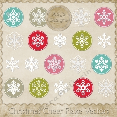 Christmas Cheer Snowflakes Themed Layered Templates