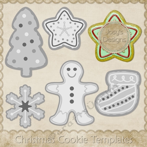 Christmas Cookies Themed Layered Templates pkg 1