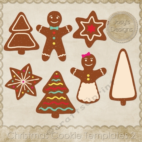 Christmas Cookies Themed Layered Templates pkg 2