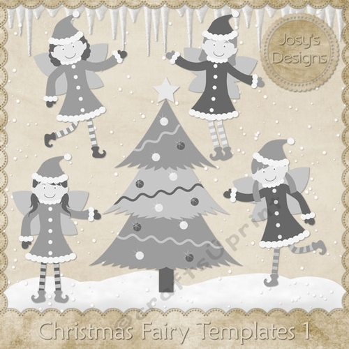 Christmas Fairies Themed Layered Templates 