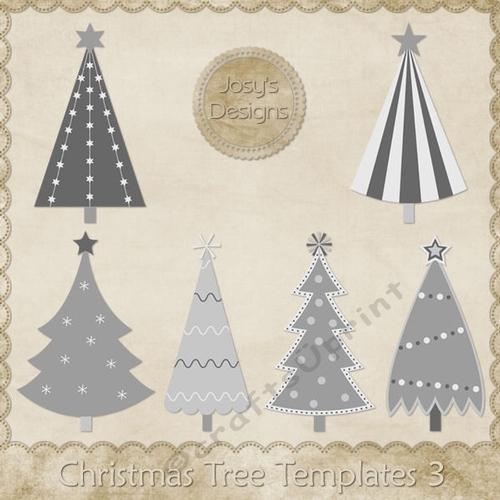 Christmas Trees Layered Templates Pkg 3