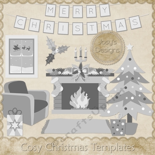 Cozy Christmas Layered Templates Pkg 1