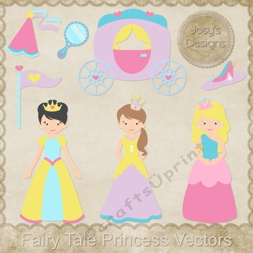 Fairytale Princess Themed Layered Templates Pkg 1
