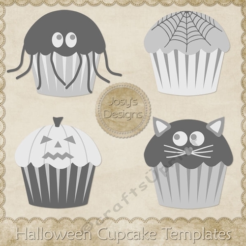 Halloween Cupcakes Layered Templates Pkg 1