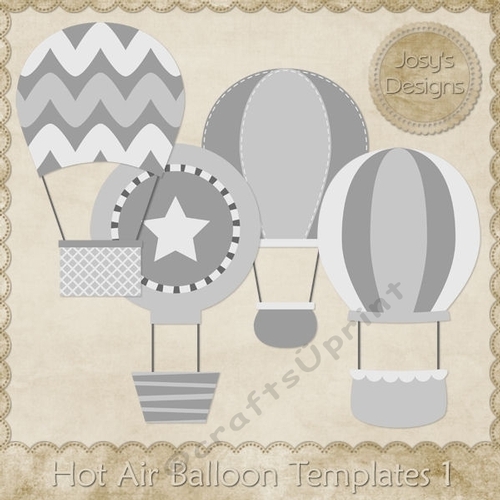 Hot Air Balloons Layered Templates Pkg 1