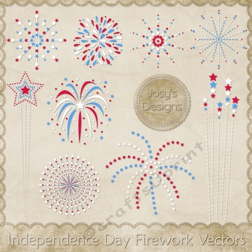 Independence Day Fireworks Layered Templates Pkg 1
