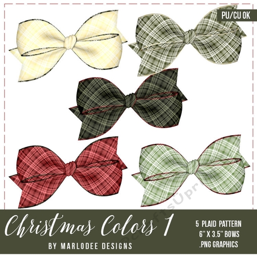 Christmas Colors 1 - Plaid Bow Graphics