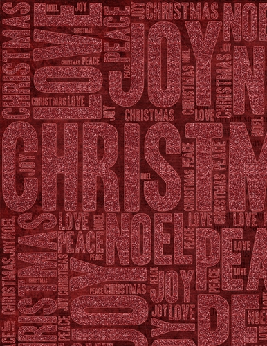 Red Glitter Christmas Words A4 Background Paper {CC1}