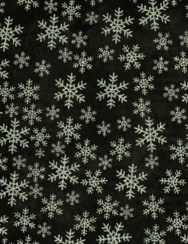 Green Glitter Snowflake Pattern on Dark Green A4 Background Paper {CC1}