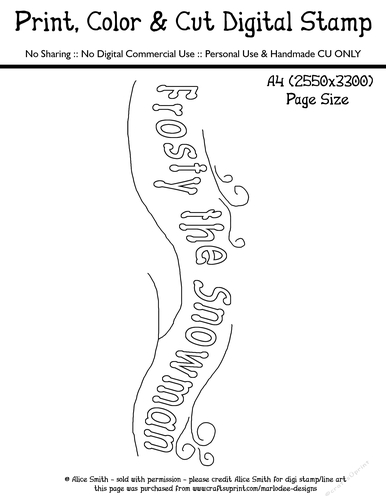 Frosty the Snowman Word Art - Large Digital Stamp