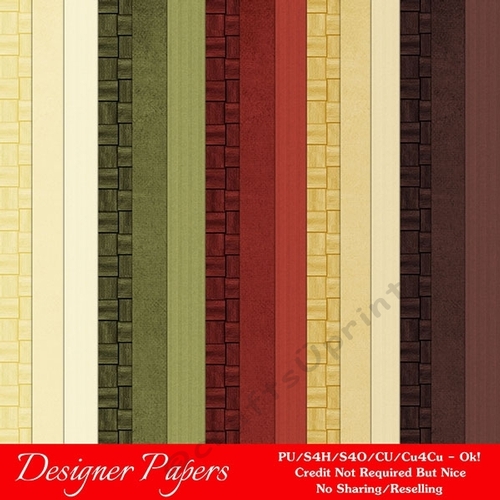 Christmas Colors 4 Cardstock & Basket Weave A4 Size Digital Paper Backgrounds