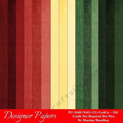 Christmas Colors 5 Cardstock A4 Size Digital Paper Backgrounds