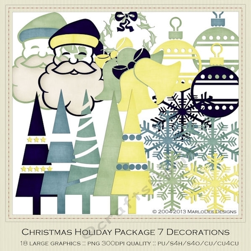 Mix Christmas Holiday Graphics - CC7 (Nautical Colors)