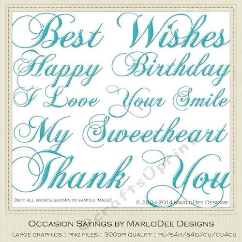 Blue Plastic Color set 2 - Large Collection Mix Word Art Graphics