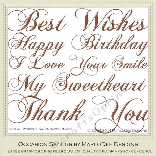 Brown Plastic Color set 1 - Large Collection Mix Word Art Graphics