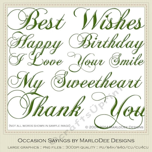 Green Plastic Color set 1 - Large Collection Mix Word Art Graphics