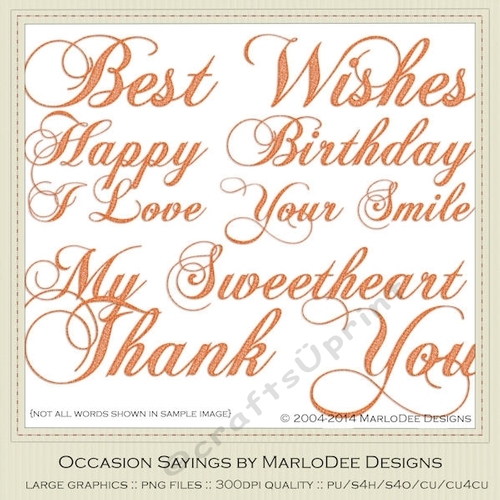 Orange Glittery Foil Color set 2 - Large Collection Mix Word Art Graphics